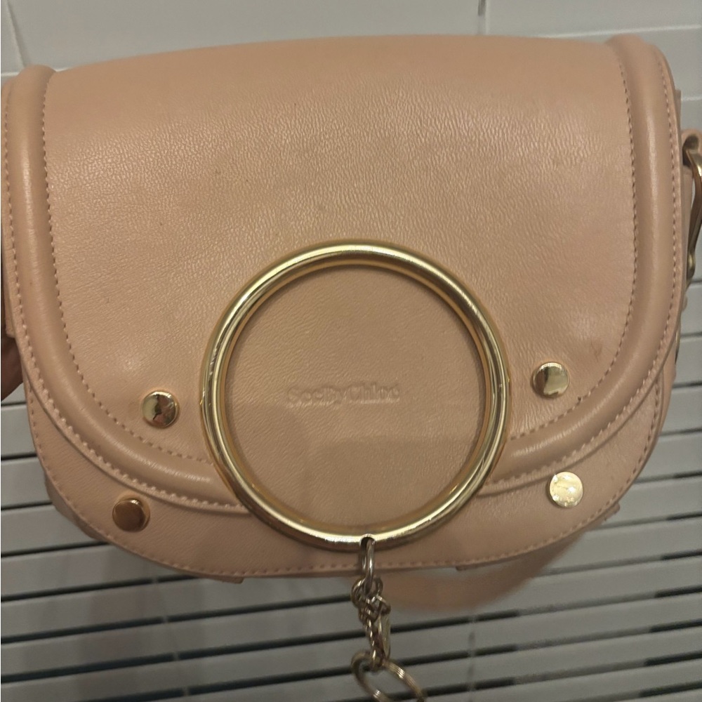 See by Chloe leather color blush Crossbody Bag with Gold Details - Picture 6 of 9